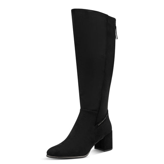 Marco Tozzi Knee High Boots With Zip Detail Black