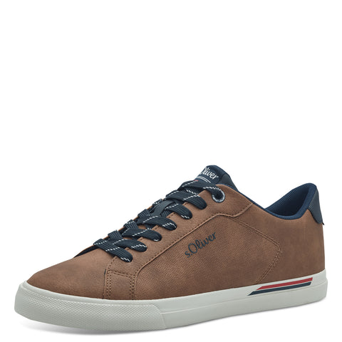 S.Oliver Cognac Lace Trainer