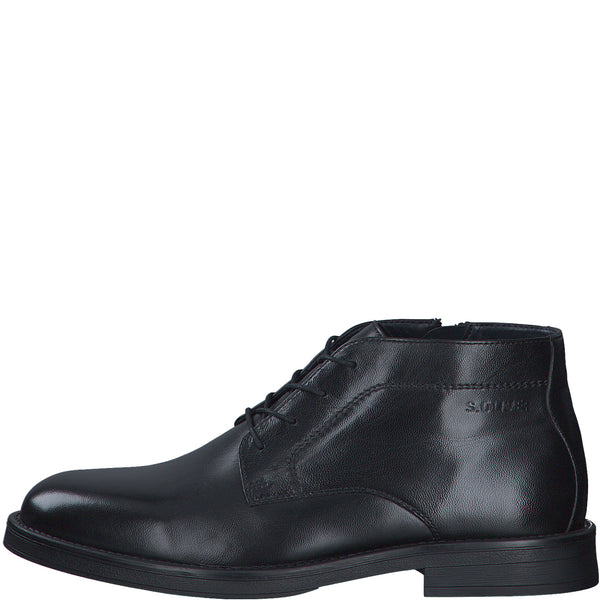 S.Oliver Mens Black Lace Boot