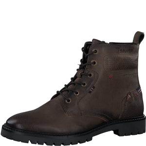 S.Oliver Lace up Boots Leather - Brown