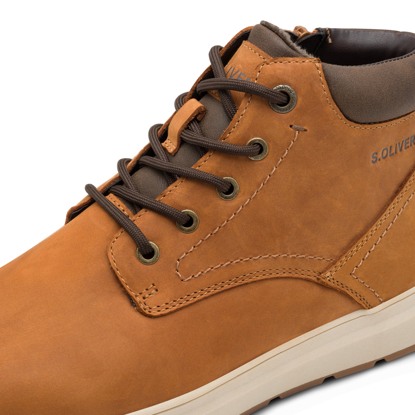 S.Oliver Mens Lace Up Boot Cognac