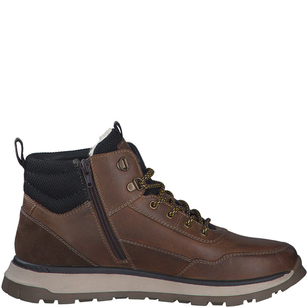 S.Oliver Mens Leather Boot Cognac