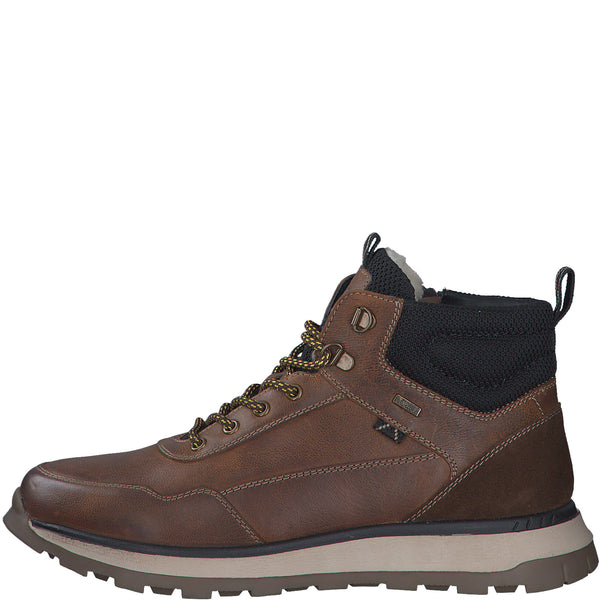 S.Oliver Mens Leather Boot Cognac