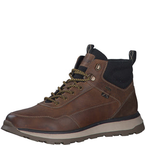 S.Oliver Mens Leather Boot Cognac