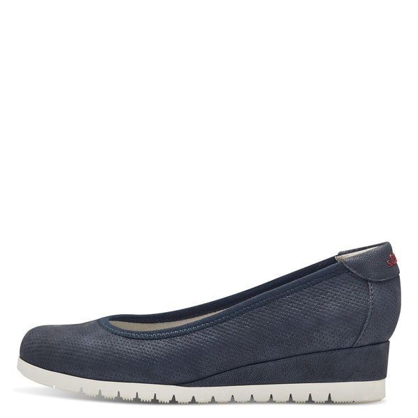 S.Oliver Wedge Shoes-Navy