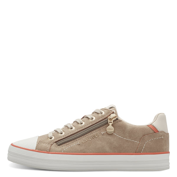 S.Oliver Zip Trainers Light Taupe