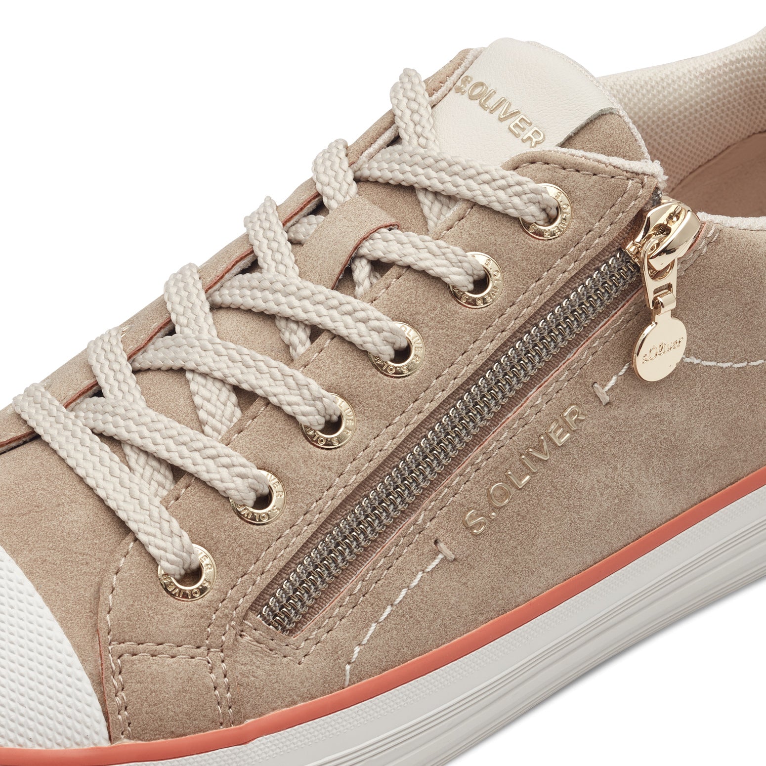 S.Oliver Zip Trainers Light Taupe