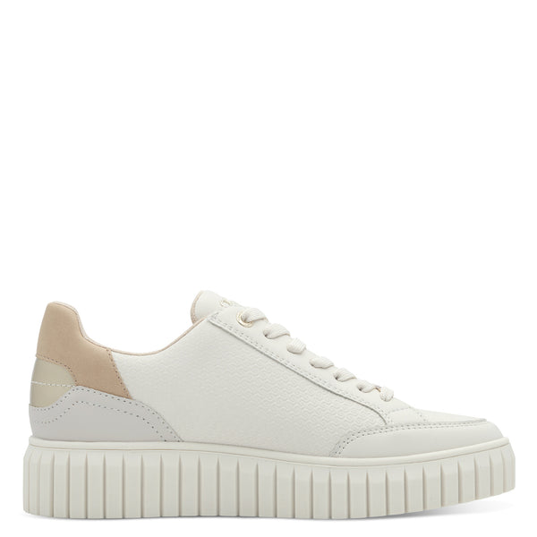 S.Oliver Zip Trainers Cream Comb