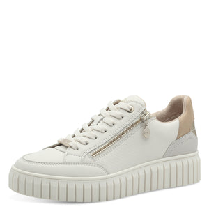 S.Oliver Zip Trainers Cream Comb