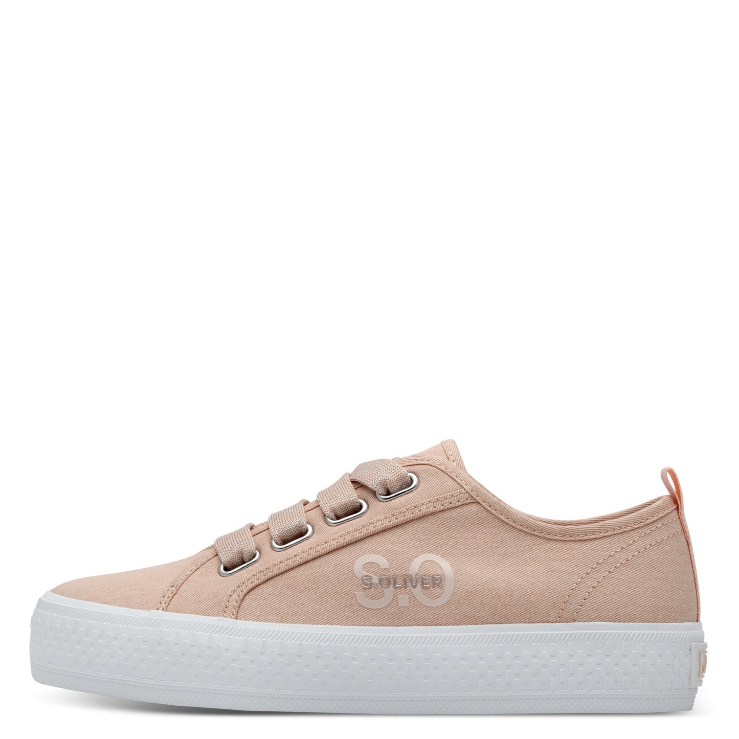 S.Oliver Lace Canvas Trainer Coral