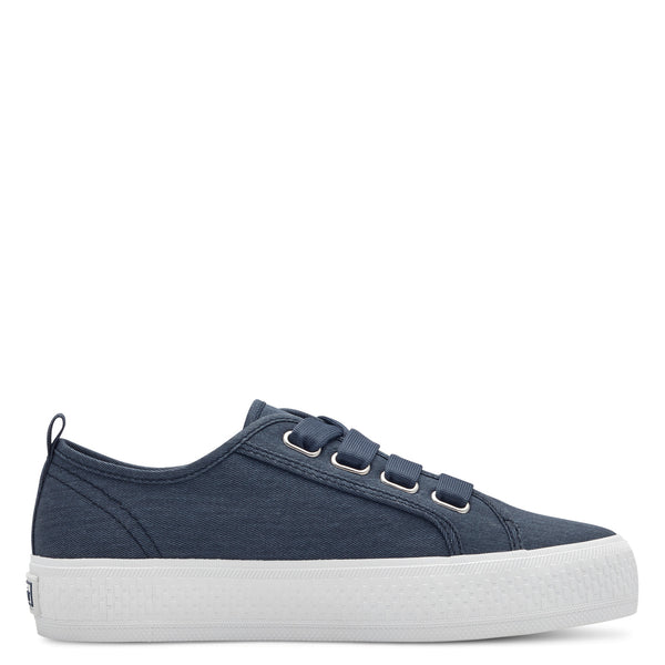 S.Oliver Lace Canvas Trainer Navy