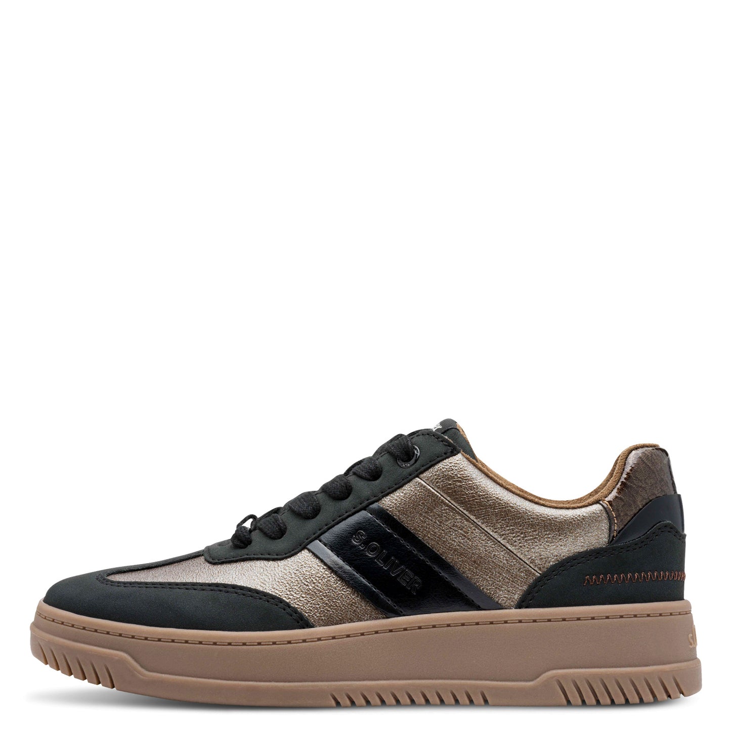 S.Oliver Gum Sole Trainers Black Comb