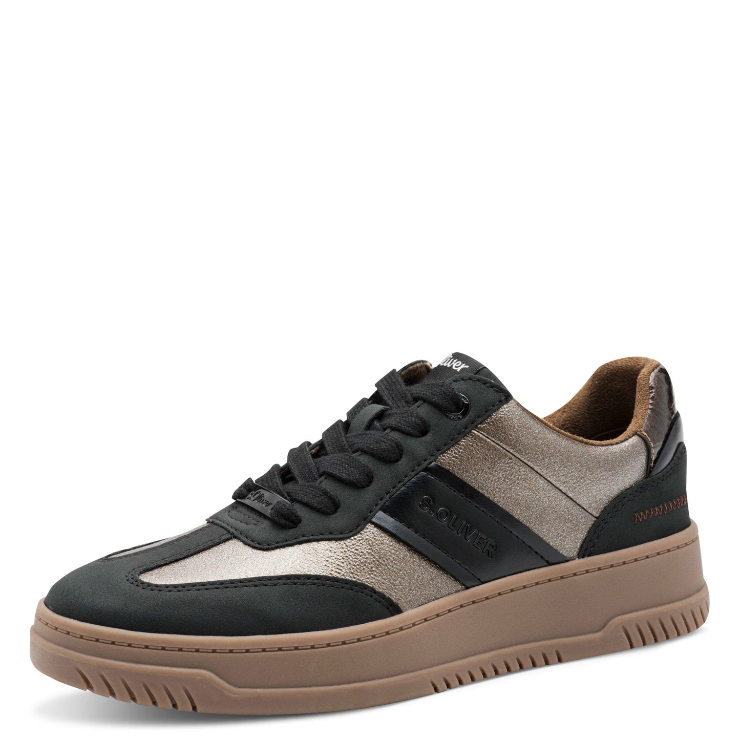 S.Oliver Gum Sole Trainers Black Comb