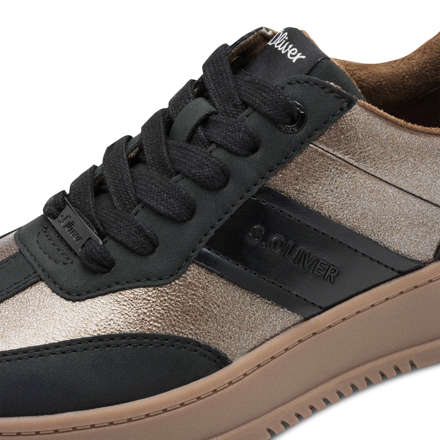 S.Oliver Gum Sole Trainers Black Comb