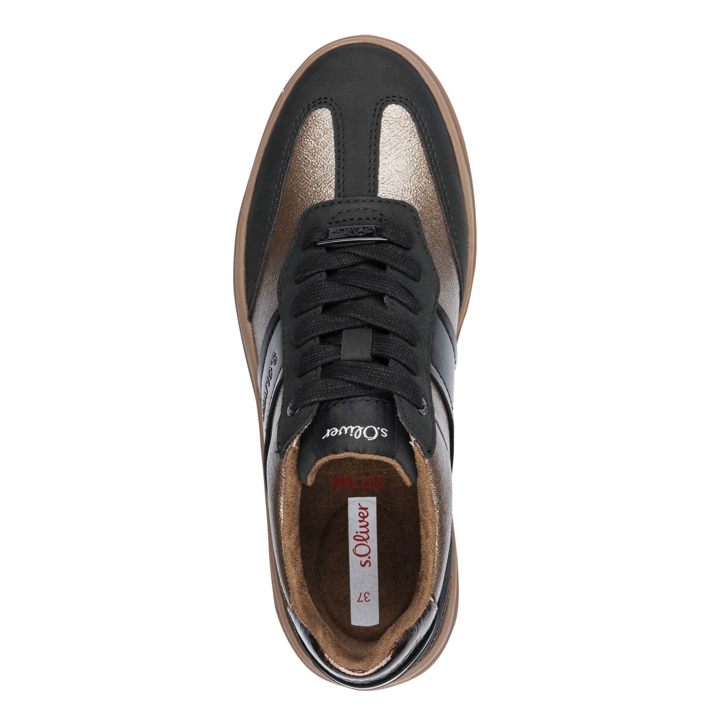 S.Oliver Gum Sole Trainers Black Comb