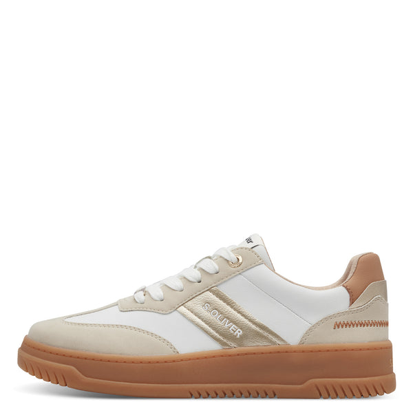 S.Oliver Gum Sole Trainers Cream Comb