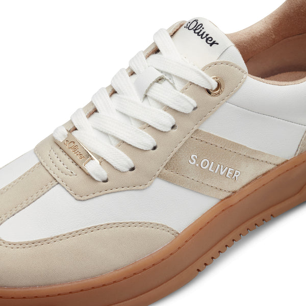 S.Oliver Gum Sole Trainers Cream Comb