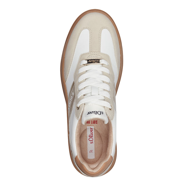 S.Oliver Gum Sole Trainers Cream Comb