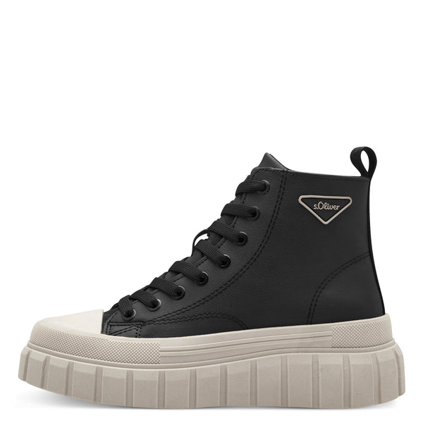 S.Oliver High Top Platform Shoes - Black