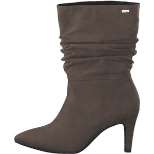 S.Oliver Rouched Boot-Taupe