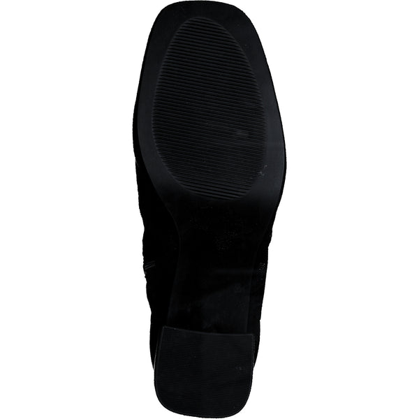 S.Oliver Block Heel Sock Boot-Black