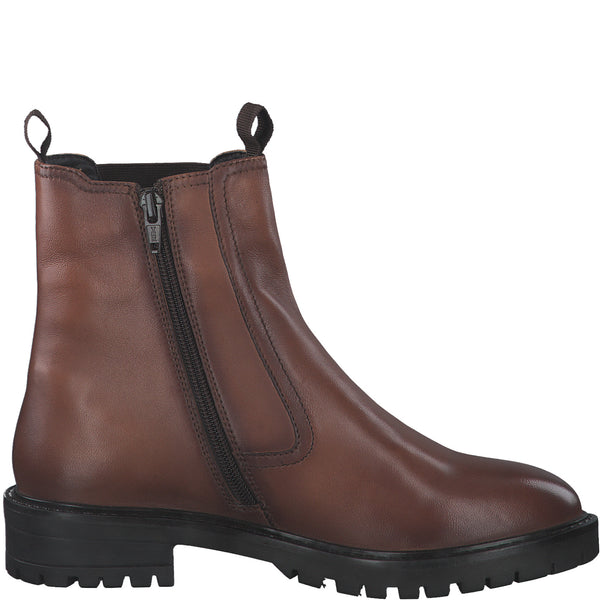 S.Oliver Leather Chelsea Boot COGNAC