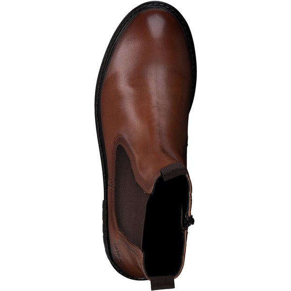 S.Oliver Leather Chelsea Boot COGNAC