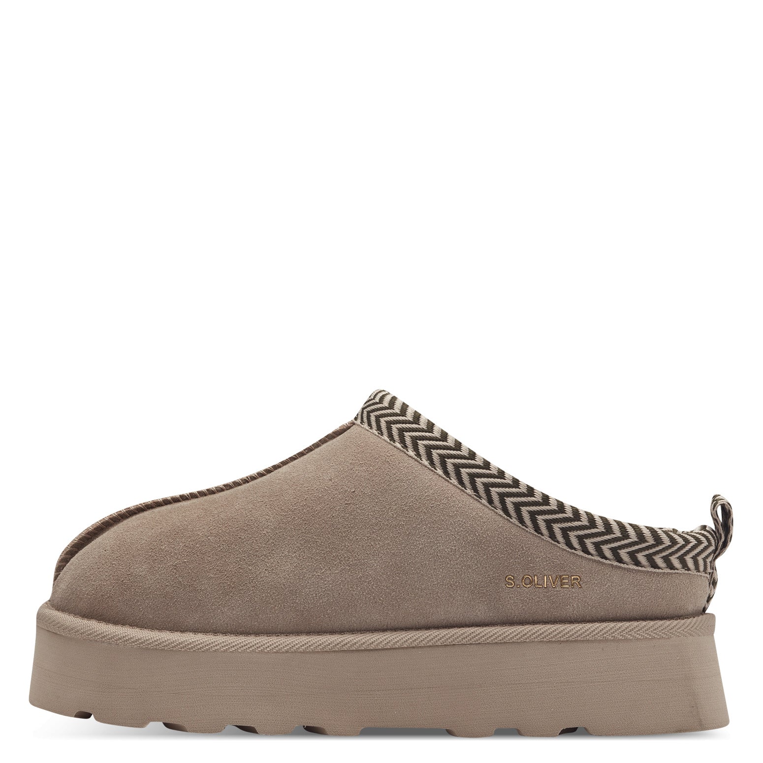 S.Oliver Leather Mule Taupe