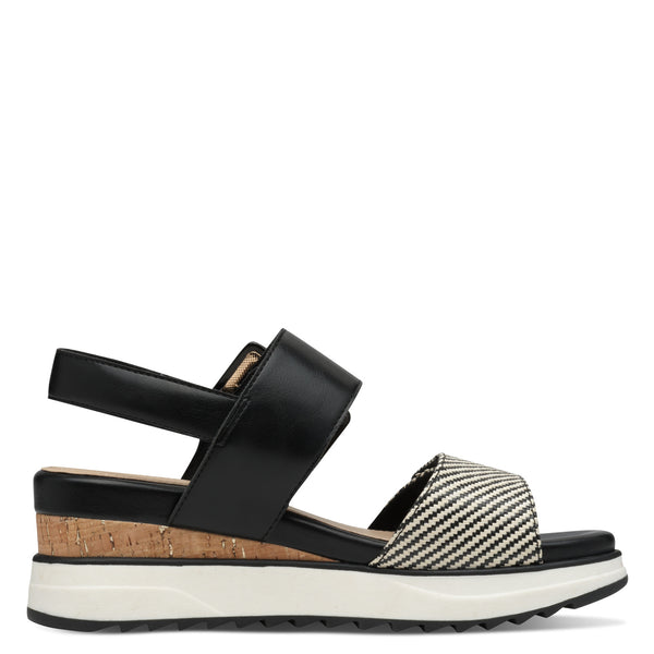 S.Oliver Wedge Sandal- Black