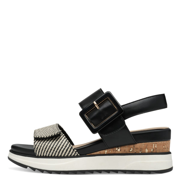 S.Oliver Wedge Sandal- Black
