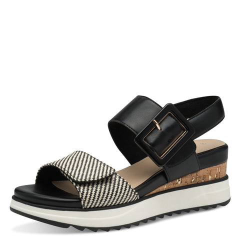 S.Oliver Wedge Sandal- Black