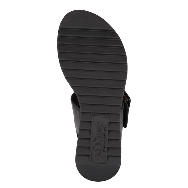 S.Oliver Wedge Sandal- Black
