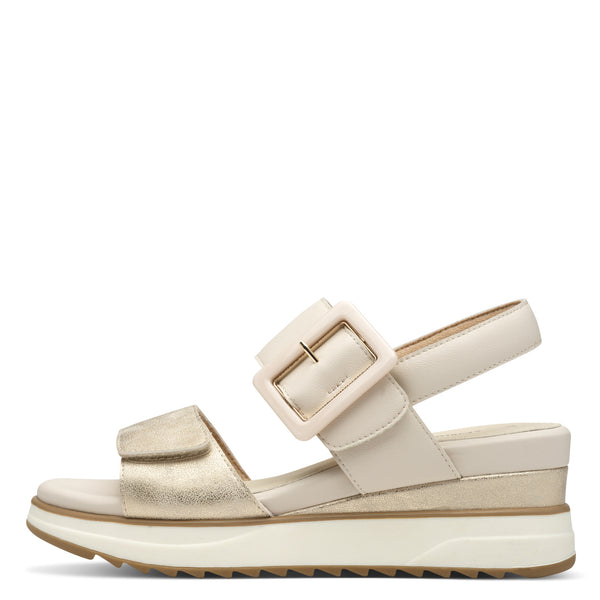 S.Oliver Wedge Sandal- Champagne