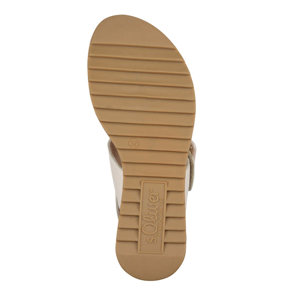 S.Oliver Wedge Sandal- Champagne