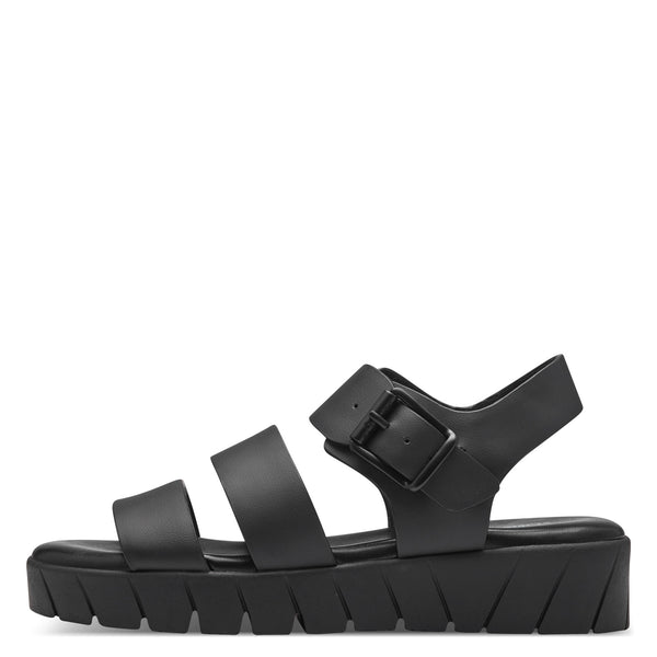 S.Oliver Flatform Sandals-Black