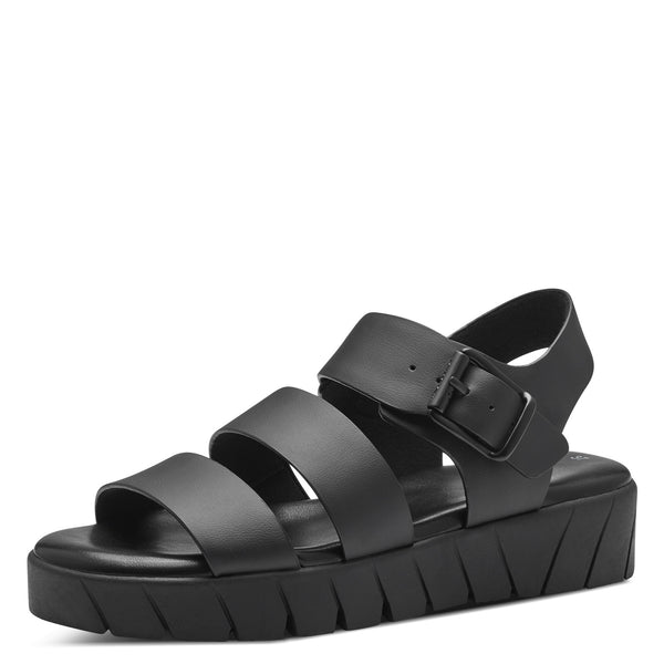 S.Oliver Flatform Sandals-Black