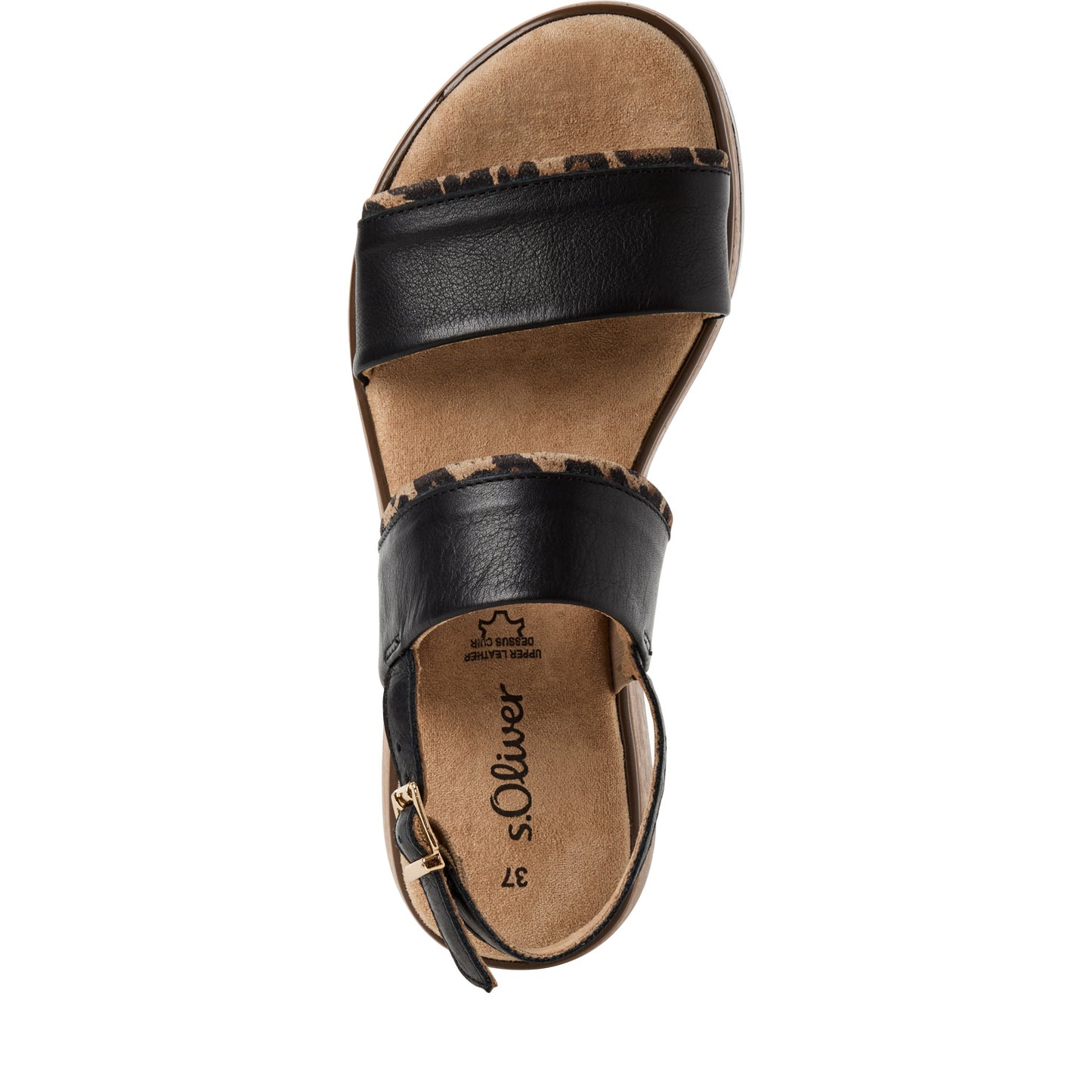 S.Oliver Wedge Sandal BLACK/LEOPARD