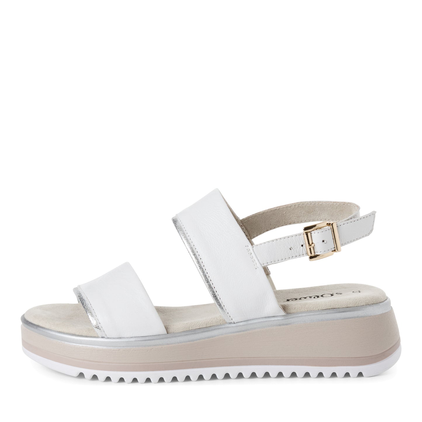 S.Oliver Wedge Sandal White/Silver