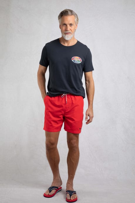 Weird Fish Banning Swim Shorts - Retro Red