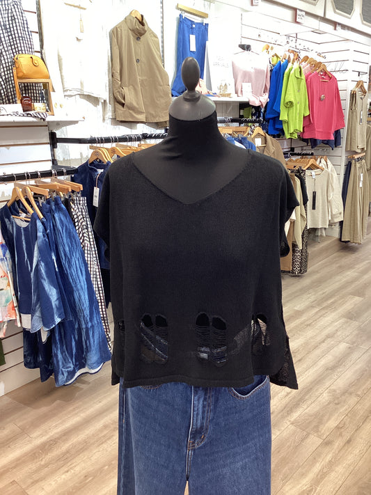 Lotus Eaters Lak 22 Knit Top Black