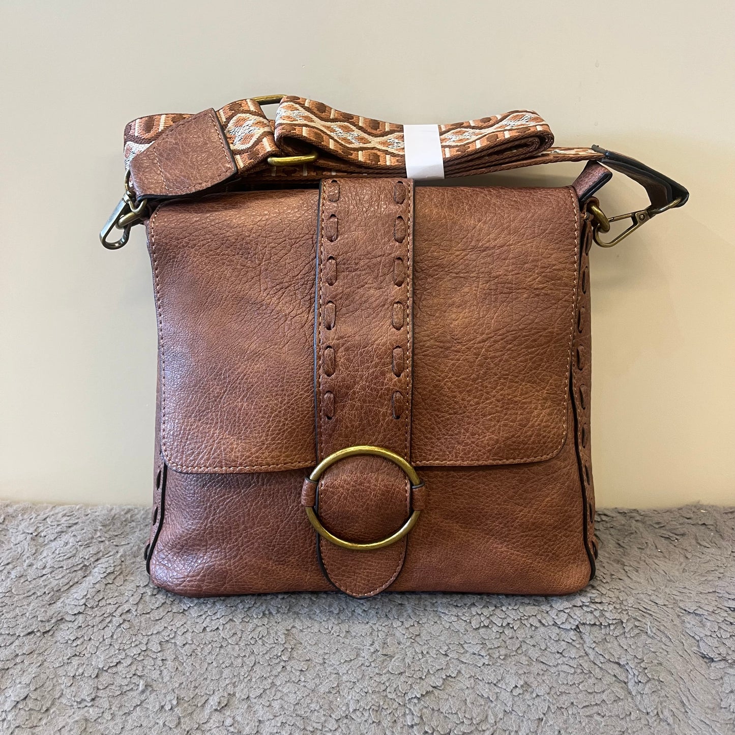 Vegan 2 strap Buckle Bag