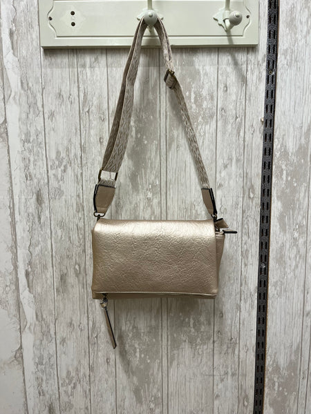 2 Strap Vegan Leather Flap Bag