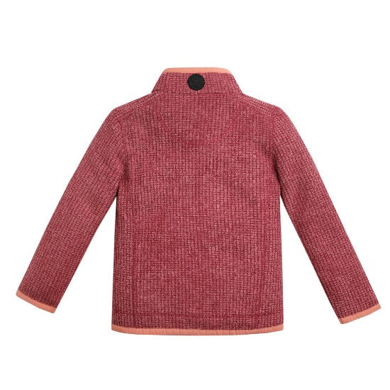 Archie Unisex Kids Eco 1/4 Zip Grid Fleece Rich Red