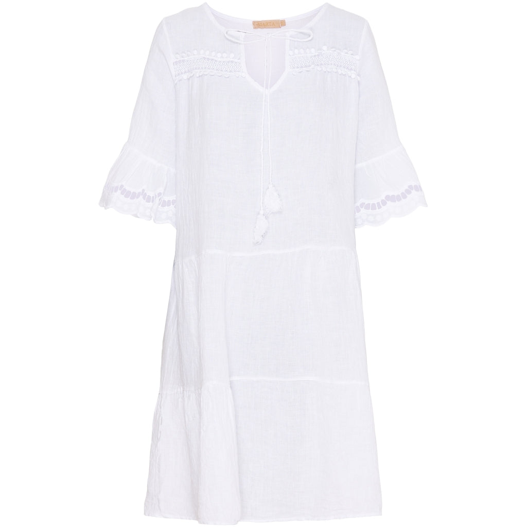 Marta Du Chateau Linen Dress- White