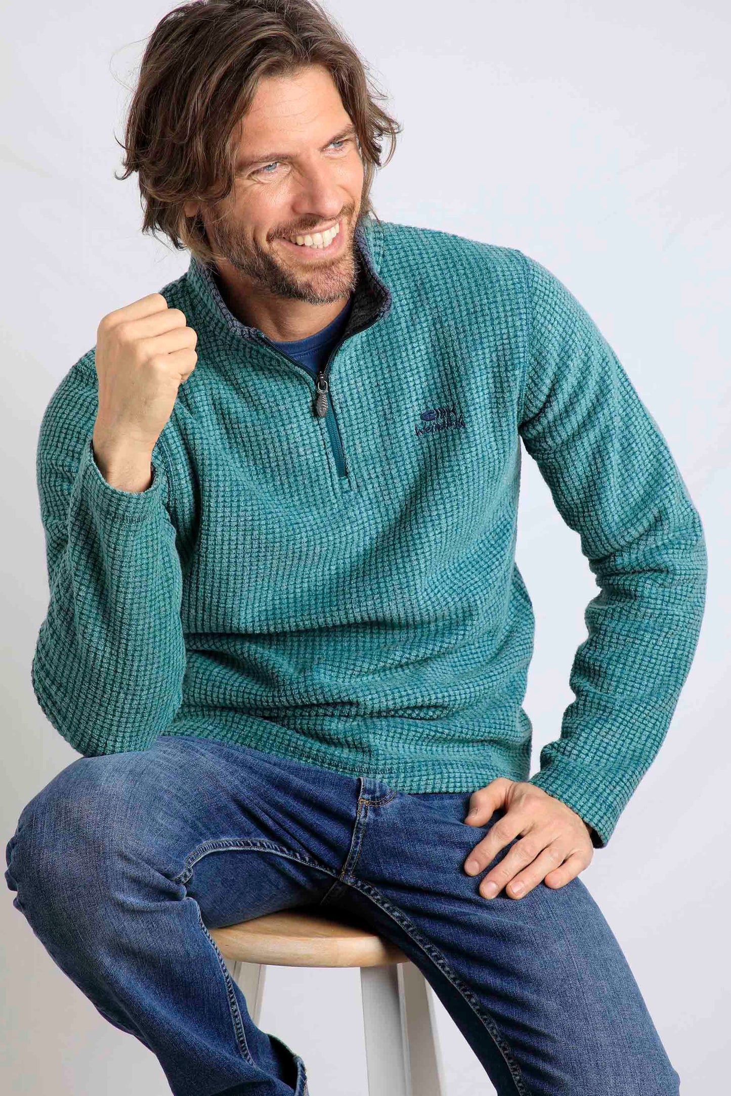 Weird Fish Newark Fleece - Leaf