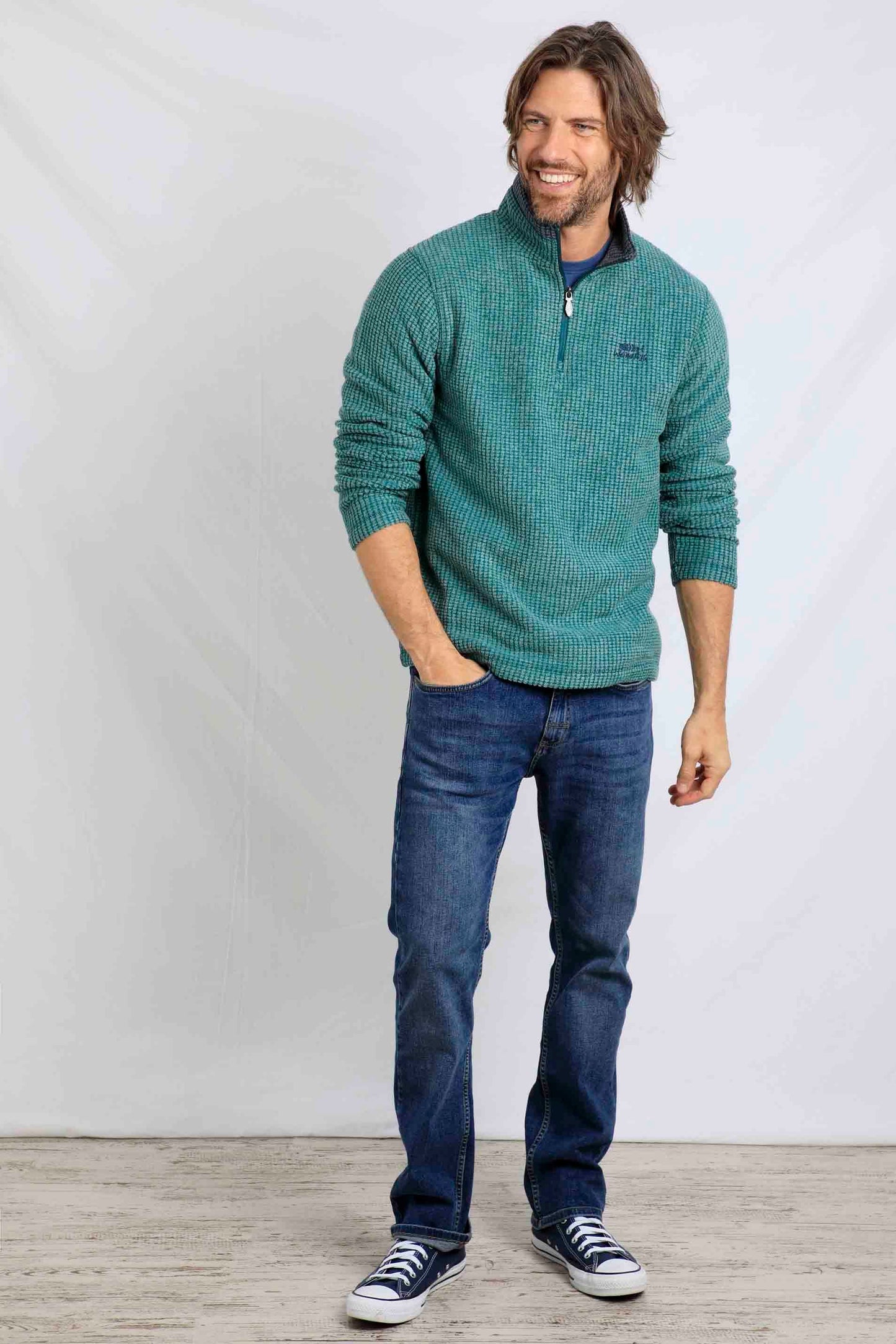 Weird Fish Newark Fleece - Leaf