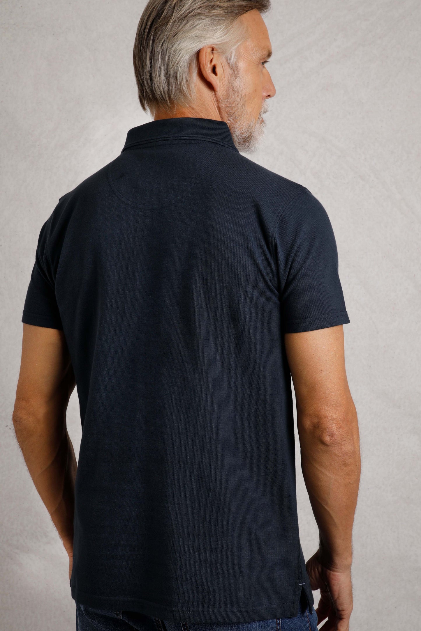 Miles Pique Polo Shirt - Navy