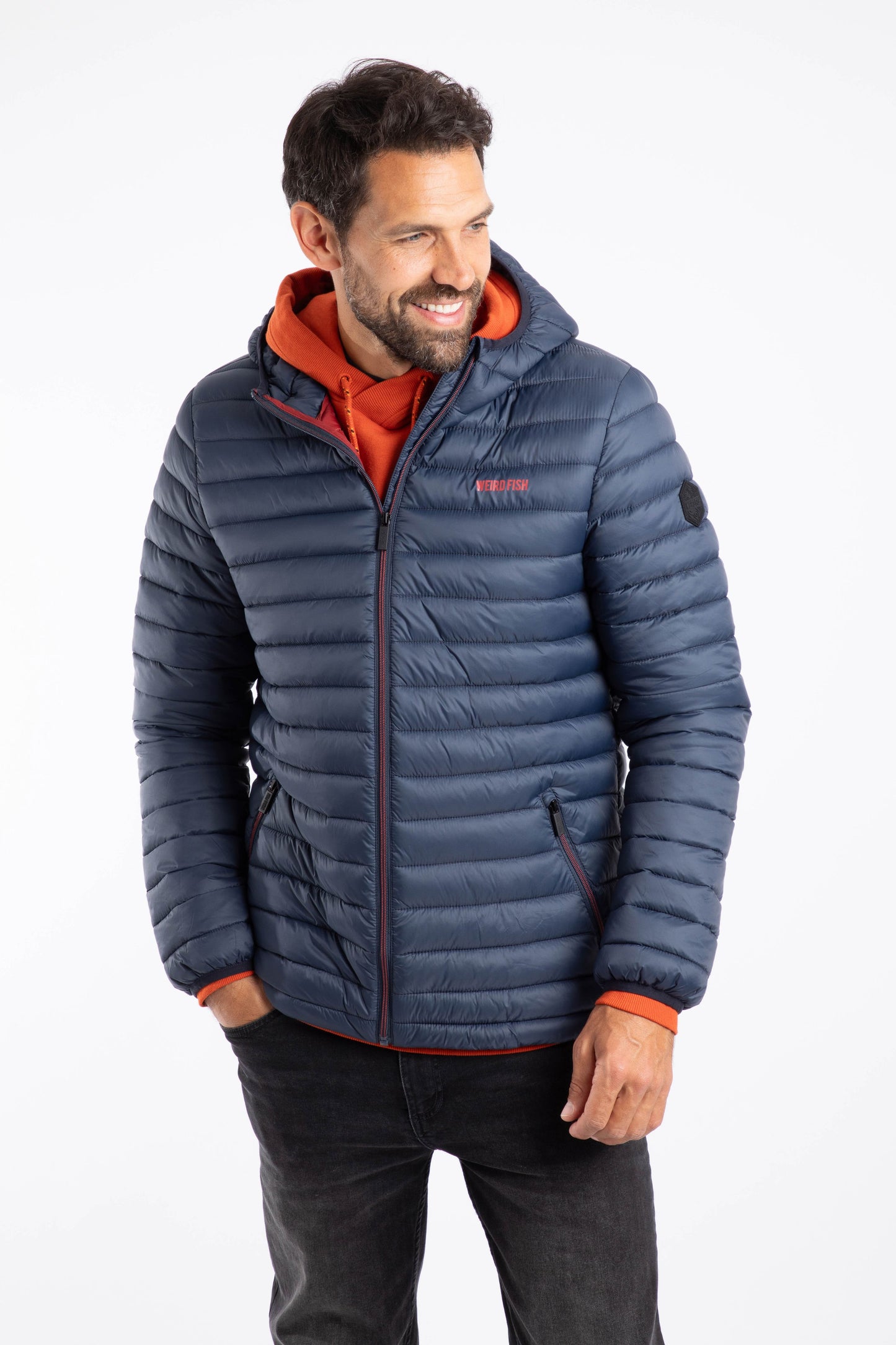 Weird Fish Flete Jacket- Navy