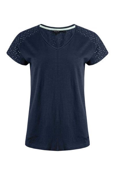 Pernille Cutaway Tee Navy