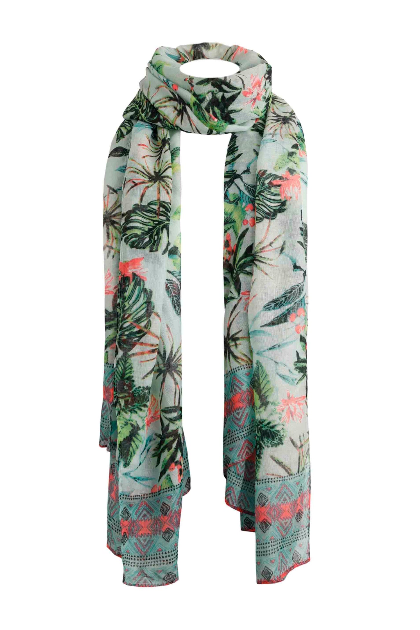 Weird Fish Kiera Recycled Scarf Aqua Blue